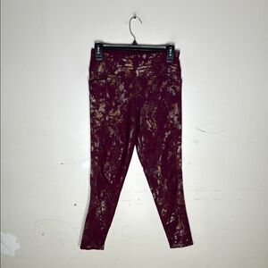 Victoria's Secret Burgundy and Gold Total Knockout Tight Size Medium